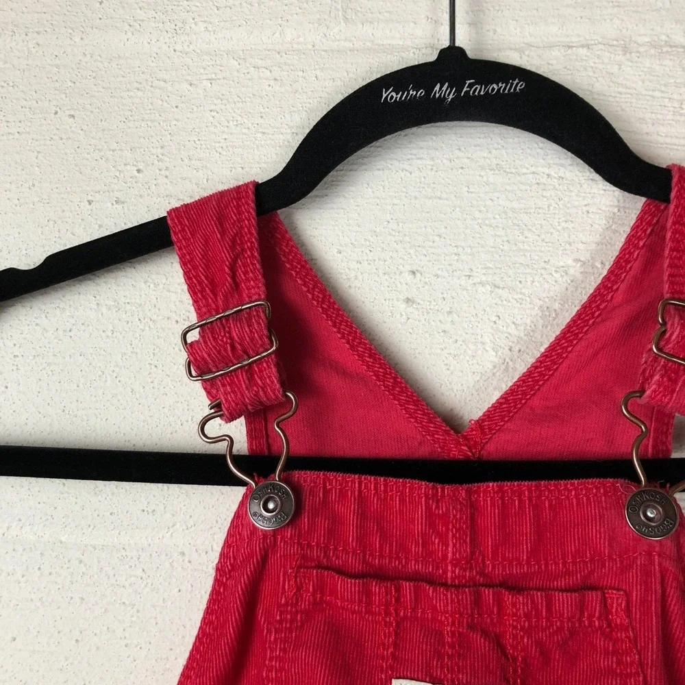 BUNDLE‎ OshKosh B'Gosh Corduroy Overall Dress Jumper Size 3T Red Holiday